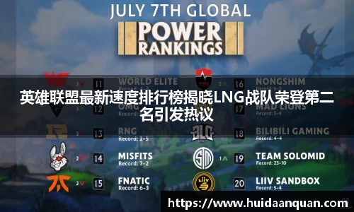 英雄联盟最新速度排行榜揭晓LNG战队荣登第二名引发热议