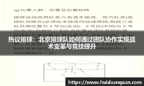 热议排球：北京排球队如何通过团队协作实现战术变革与竞技提升